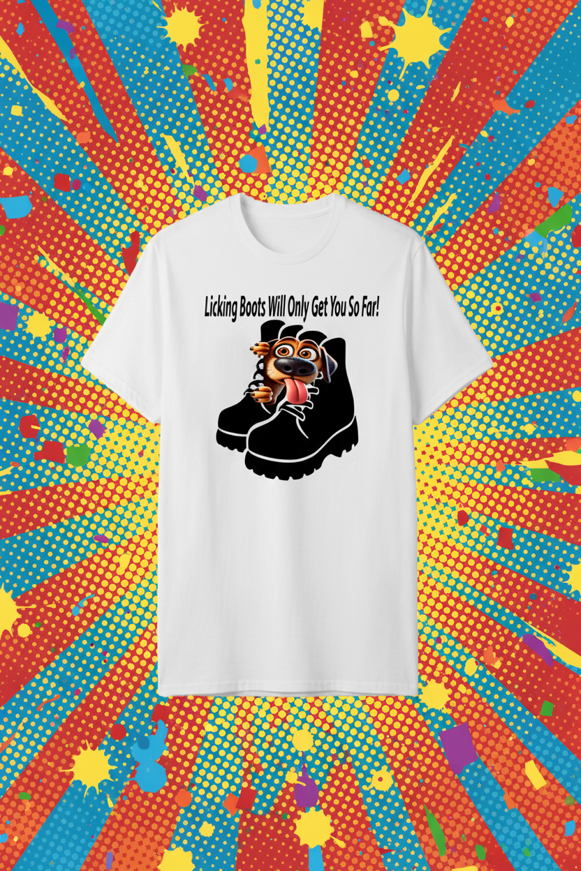 Please don’t lick the boots T-shirt