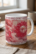 Standing on Warriors breast cancer awareness coffee mug.