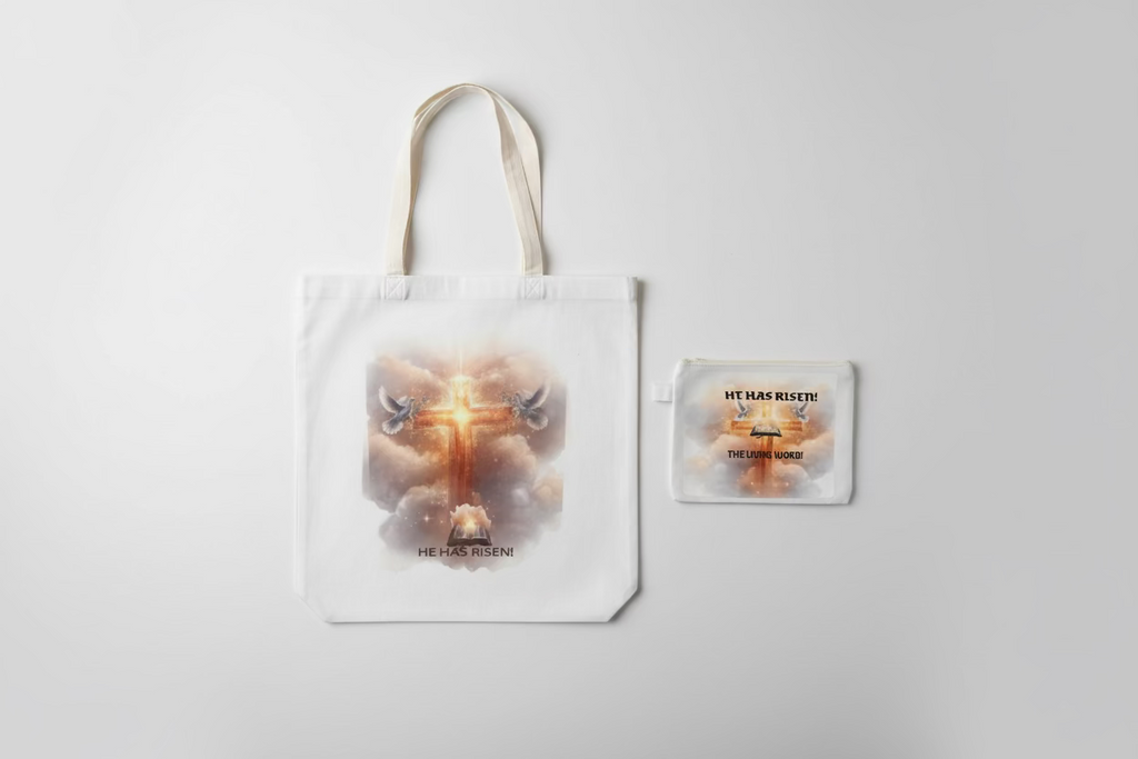 He Has Risen Tote and Cosmetic Bag