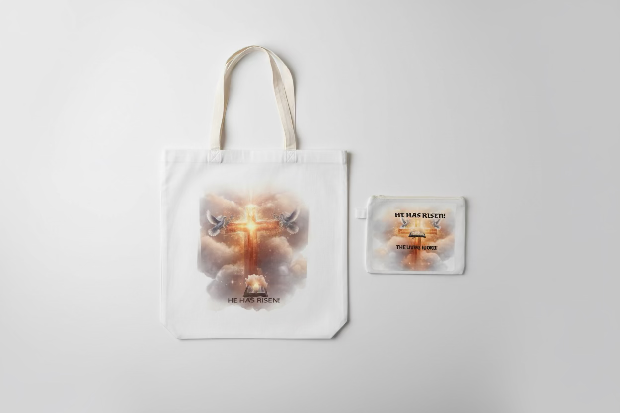 He Has Risen Tote and Cosmetic Bag