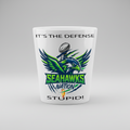 It's the defense stupid 2 football coffee cup Seahawks