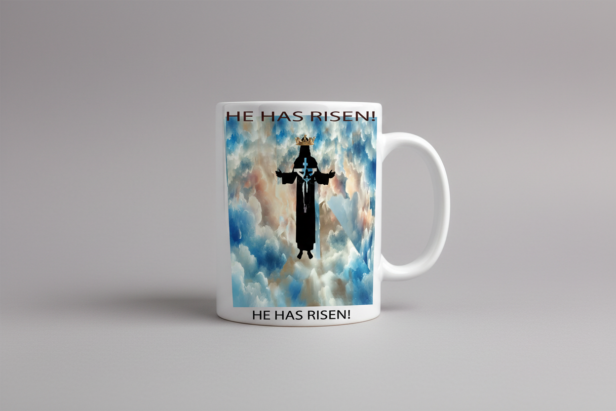 He has Risen cloud 3 coffee mug