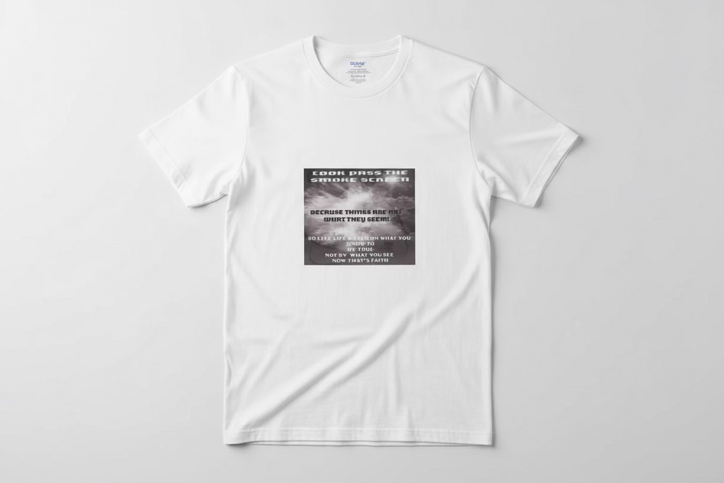 Gildan White Smoke Screen T-shirt