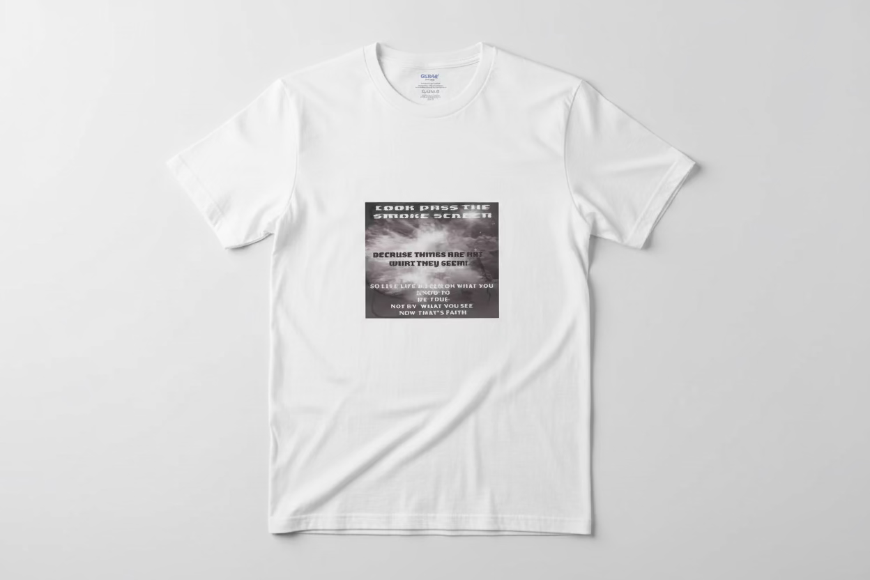 Gildan White Smoke Screen T-shirt