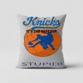 It's the defense stupid 2 Knicks throw pillow