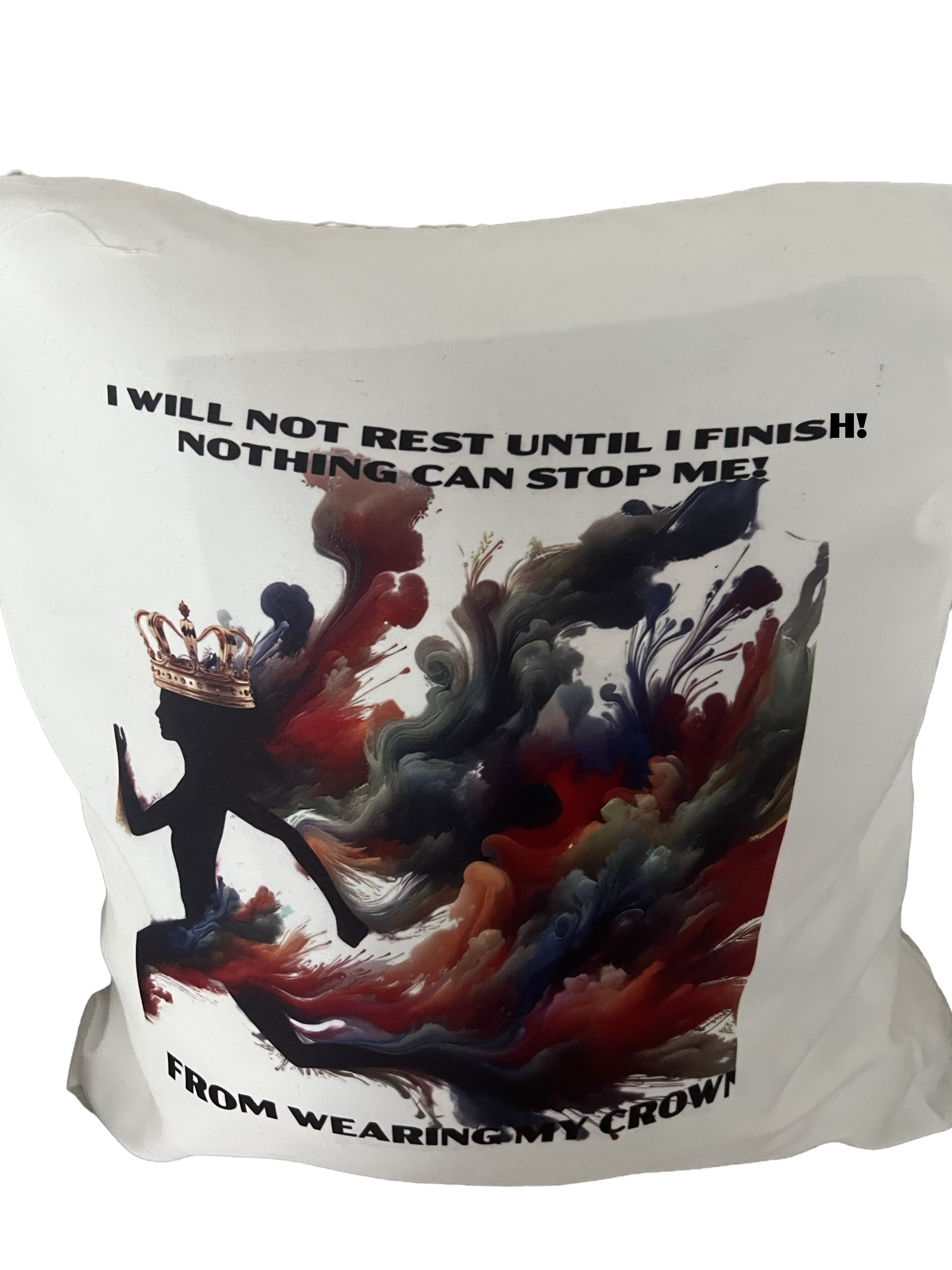 I will not rest  throw pillow