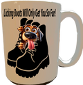 Do not lick the boots coffee mug