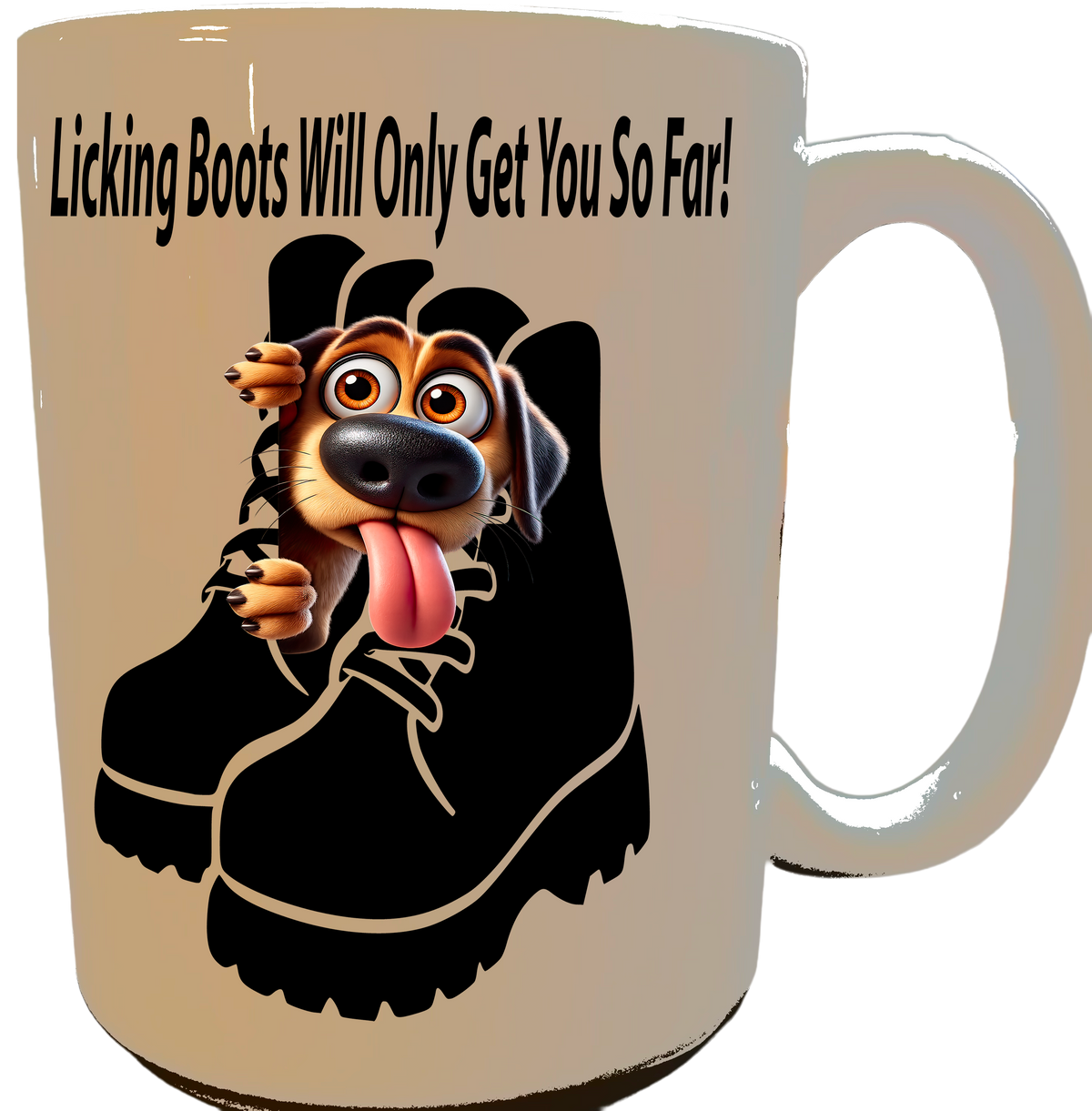 Do not lick the boots coffee mug