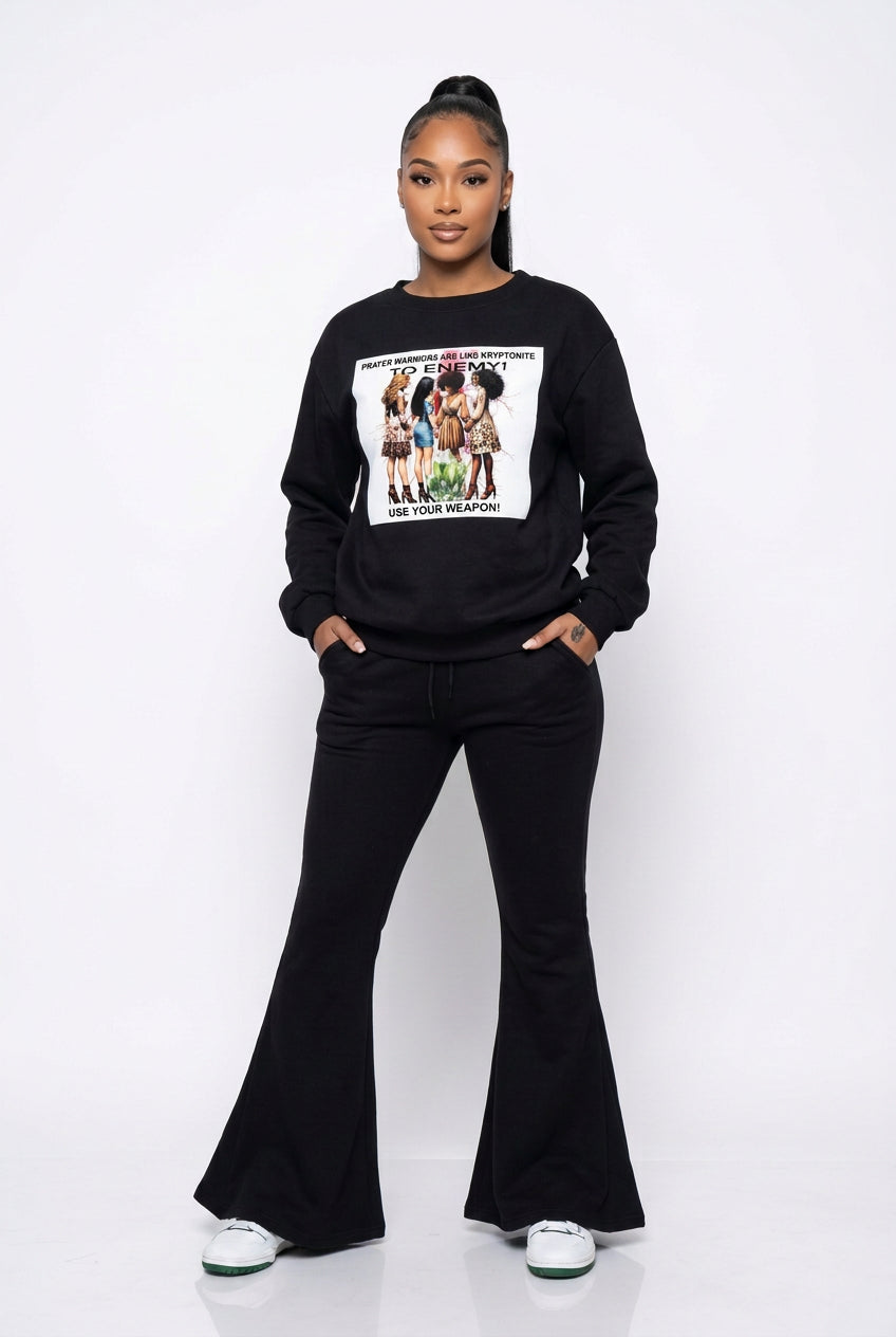Warriors Over Sized sweatshirt  set